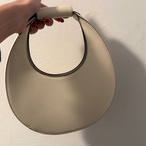 Staud cream mini moon bag
